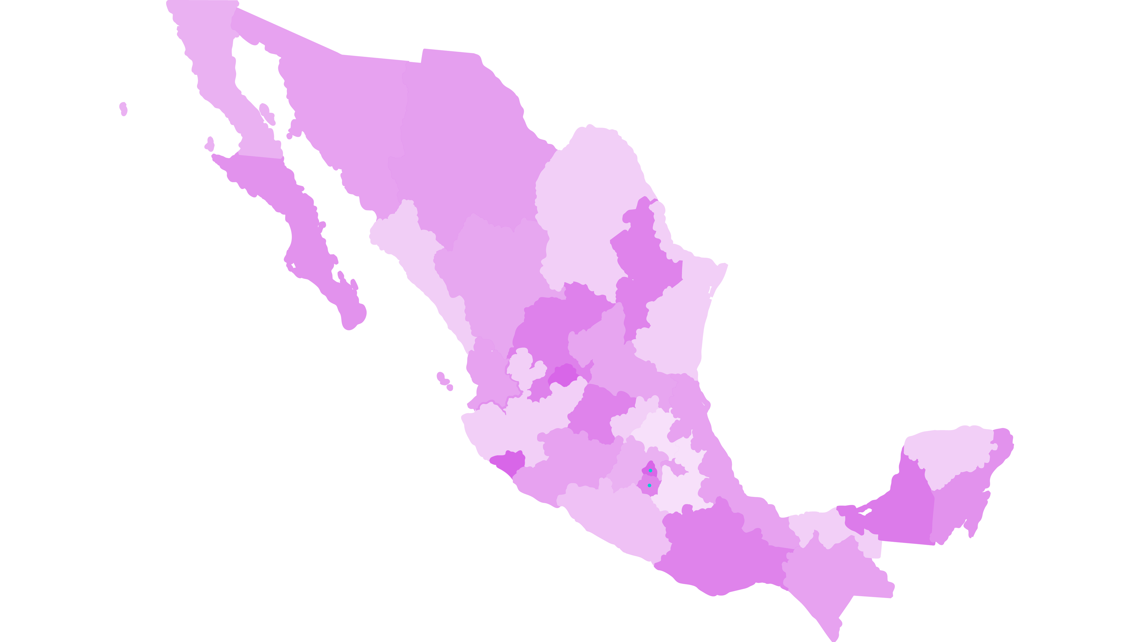 Mapa de México con cobertura